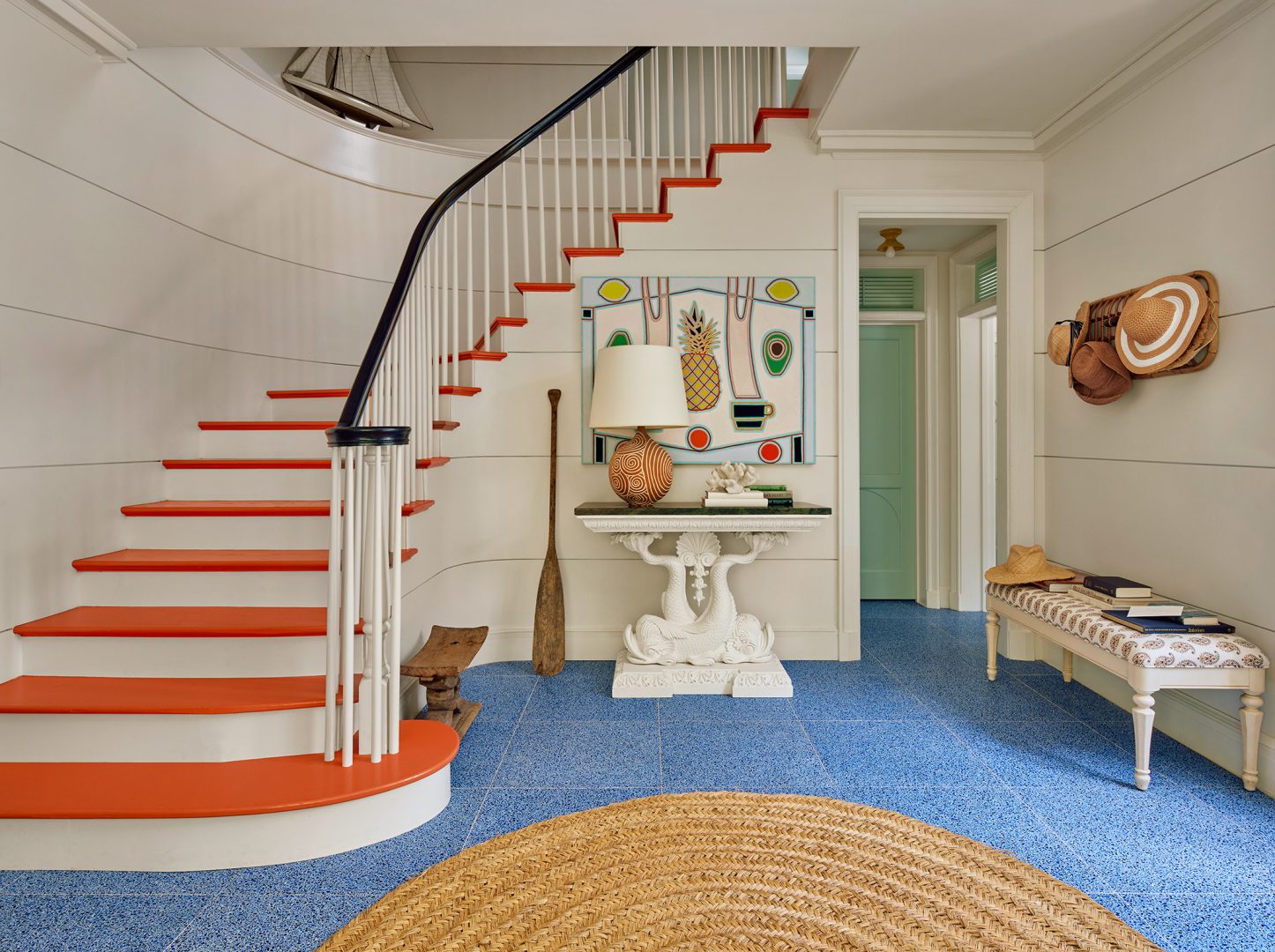 Custom Architectural Staircase & Luxury Finishes at Lyford Cay